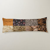 香辛料と食材のコラージュ ボディピロー (裏面)