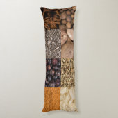 香辛料と食材のコラージュ ボディピロー (裏面 (縦))
