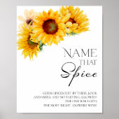 香辛料を当てる | 秋ブライダルシャワーゲームサイン ポスター (正面)