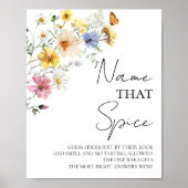 香辛料を当てる | Bohoブライダルシャワーゲームサイン ポスター (正面)