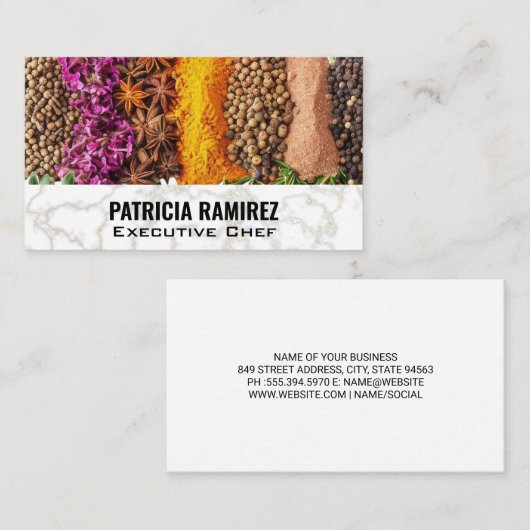 香辛料ハーブ | 料理 名刺 (正面/裏面)