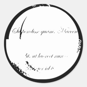 香辛料瓶ブラックインクヴィンテージ染色縁ど空白の法 ラウンドシール