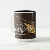 香|を選びますこの日を目覚めて下さい及びかいで下さい ツートーンマグカップ (正面左)