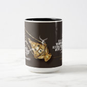 香|を選びますこの日を目覚めて下さい及びかいで下さい ツートーンマグカップ (中央)