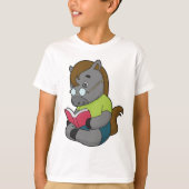 馬おたくブックグラス Tシャツ (正面)