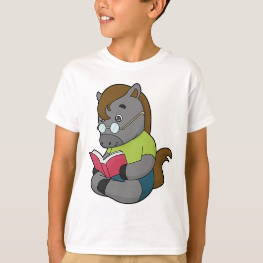 馬おたくブックグラス Tシャツ (正面)