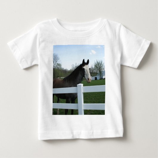 馬おはよう！ ベビーTシャツ (正面)