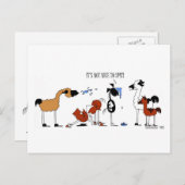 馬おもしろいとラマ漫画 ポストカード (正面/裏面)