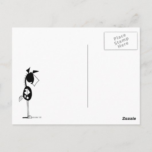 馬おもしろいとラマ漫画 ポストカード (裏面)