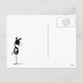 馬おもしろいと蝶のクリスマス漫画はがき シーズンポストカード (裏面)