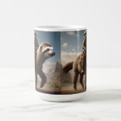 馬おもしろいに乗ったカウボーイ コーヒーマグカップ (中央)