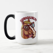 🐴馬おもしろいのマグ – "真剣に！" モーフィングマグカップ (左)