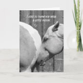 馬おもしろいは勇気付けられる サンキューカード (正面)