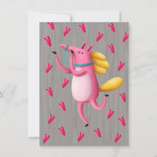 馬おもしろいファンキー生誕生会への招待 招待状 (裏面)