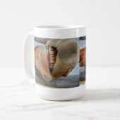 馬おもしろいフレンドリー口と歯 コーヒーマグカップ (正面左)