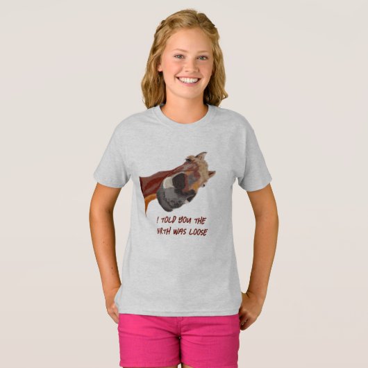 馬おもしろい乗りがあなたに言った帯は緩いT- Tシャツ (正面フル)