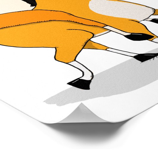 馬おもしろい乗馬 ポスター (角)