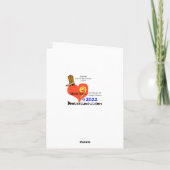 馬おもしろい付きカウボーイグリーティングカードの日 カード (裏面)