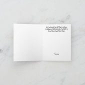 馬おもしろい付きカウボーイグリーティングカードの日 カード (内部)