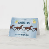 馬おもしろい付き誕生日カード カード (正面)