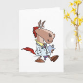 馬おもしろい医の漫画 カード (黄色い花)