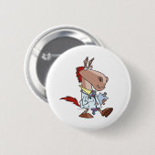 馬おもしろい医の漫画 缶バッジ (正面&裏面)