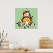 馬おもしろい漫画 ポスター (キッチン)