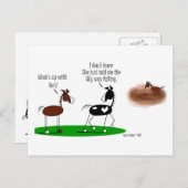 馬おもしろい漫画 ポストカード (正面/裏面)