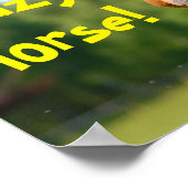 馬おもしろい熱狂する動物 ポスター (角)