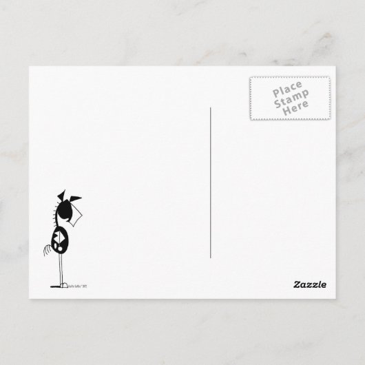 馬おもしろい盗み漫画はがき ポストカード (裏面)