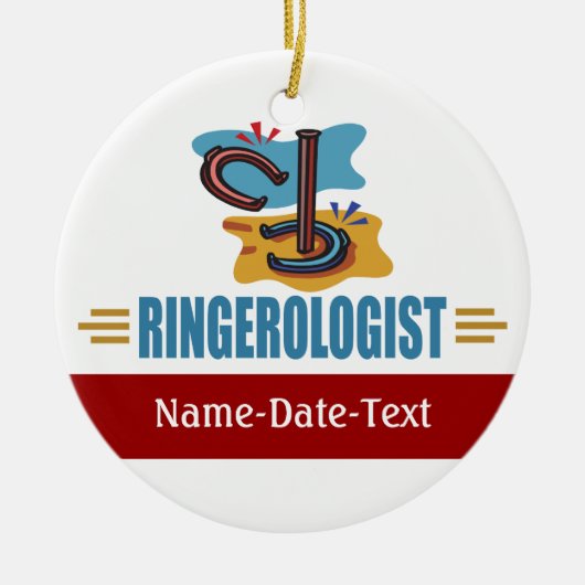 馬おもしろい蹄 セラミックオーナメント (正面)