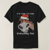 馬おもしろい馬クリスマスIt_s 素晴らし I_mエバ素晴らしー Tシャツ (デザイン正面)