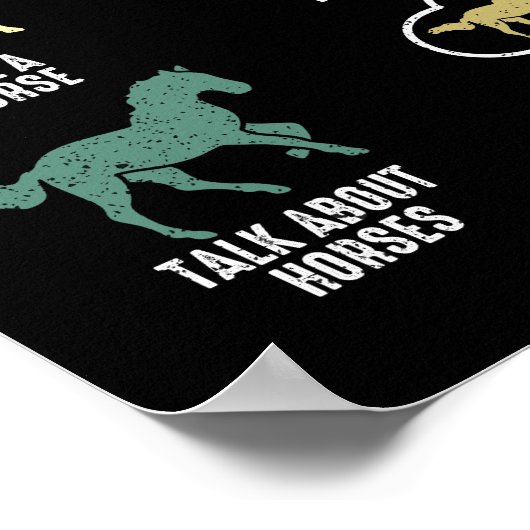 馬おもしろい6私の余暇の馬で行う事 ポスター (角)