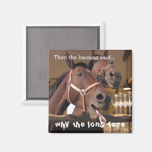 馬おもしろい マグネット (正面/裏面)