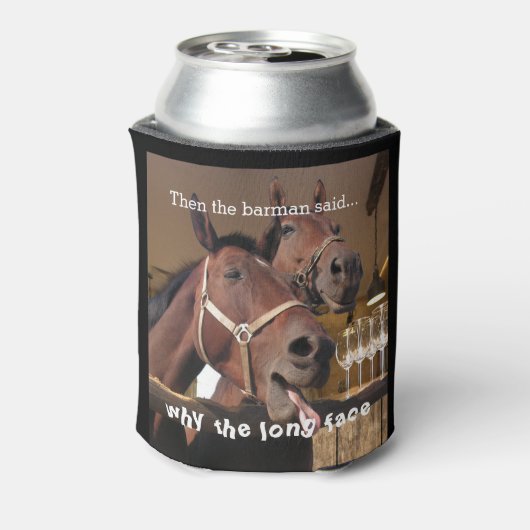 馬おもしろい 缶クーラー (缶裏面)