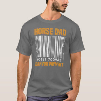 馬おやじ 支払いをスキャン 馬好きなお父さん 馬グッズ Tシャツ