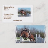 馬およびショーの跳躍の名刺 名刺 (正面/裏面)