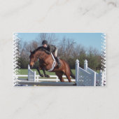 馬およびショーの跳躍の名刺 名刺 (裏面)