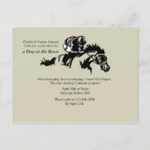 馬およびジョッキーの郵便はがき インビテーションポストカード (正面)