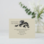 馬およびジョッキーの郵便はがき インビテーションポストカード (スタンド正面)