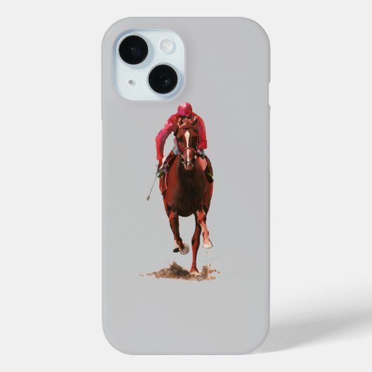 馬およびジョッキー Case-Mate iPhoneケース (裏面)