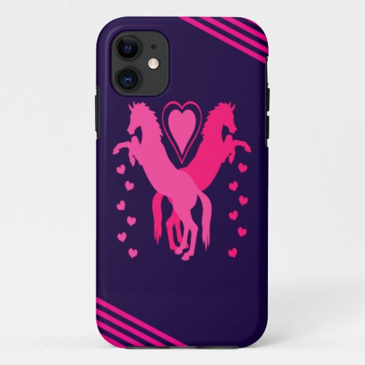 馬およびハート Case-Mate iPhoneケース (裏面)
