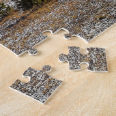 馬およびライダーとの山SHASTA ジグソーパズル (側面)