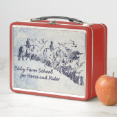 馬およびライダーのための渦の農場の学校 メタルランチボックス (インサイチュ)