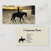 馬およびライダーの名刺 名刺 (正面/裏面)