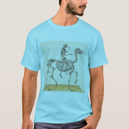 馬およびライダーの骨組 Tシャツ
