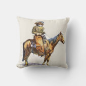 馬およびラバのヴィンテージの西部のカウボーイ クッション (正面)