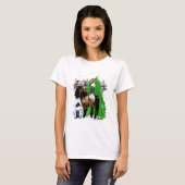 馬および子供のクリスマスのワイシャツ Tシャツ (正面フル)