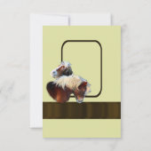 馬および子馬乗馬の結婚R.S.V.P 出欠カード (裏面)