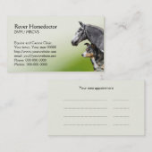 馬および犬はアポイントメントおよび名刺を診察します 予約カード (正面/裏面)